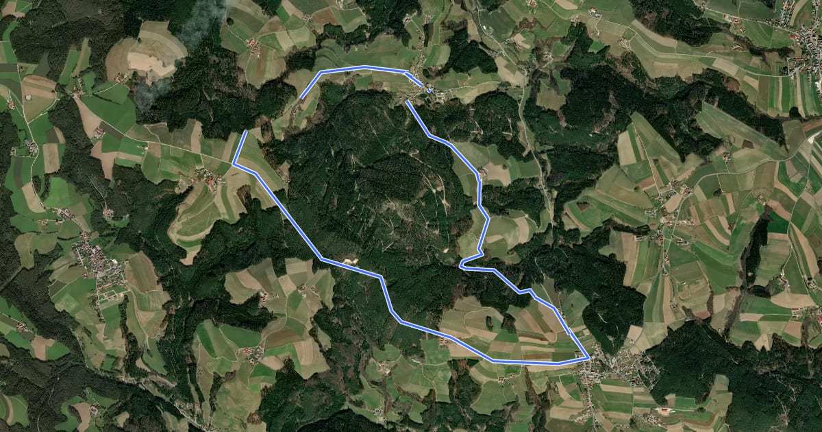 Маршрут Hollenthon - Pesendorf - Stickelberg - Fuchsbauer - Hollenthon на спутниковом снимке