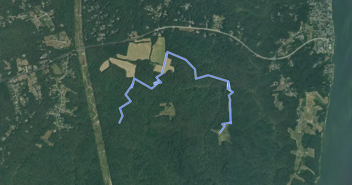 Маршрут Holly Hill Trail на спутниковом снимке