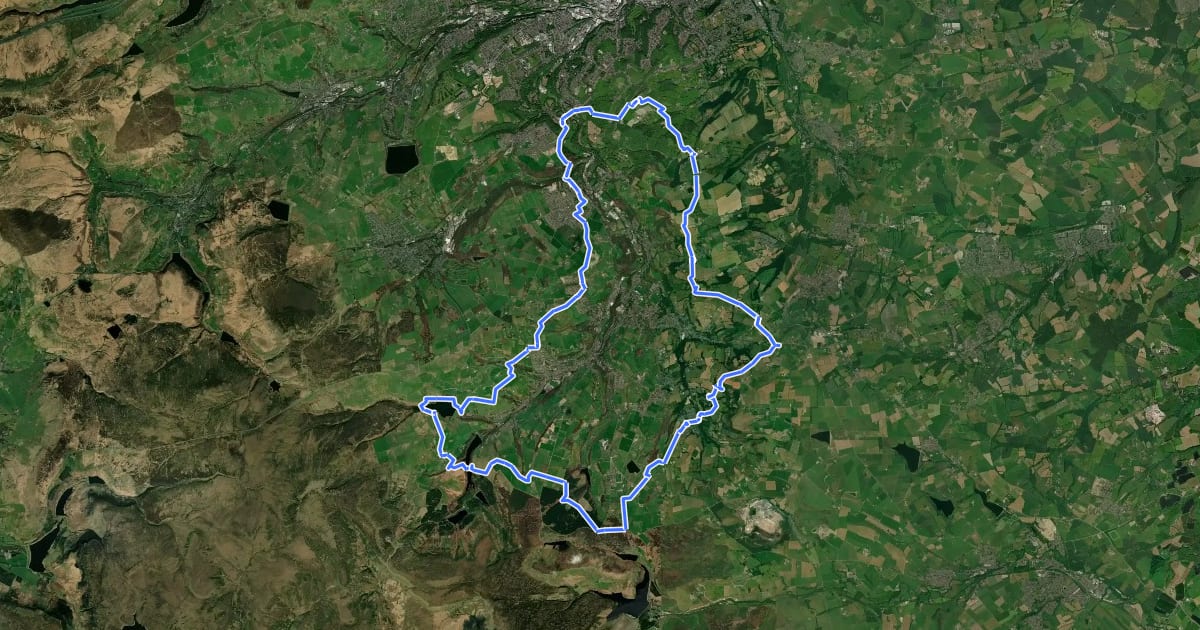Маршрут Holme Valley Circular Walk на спутниковом снимке
