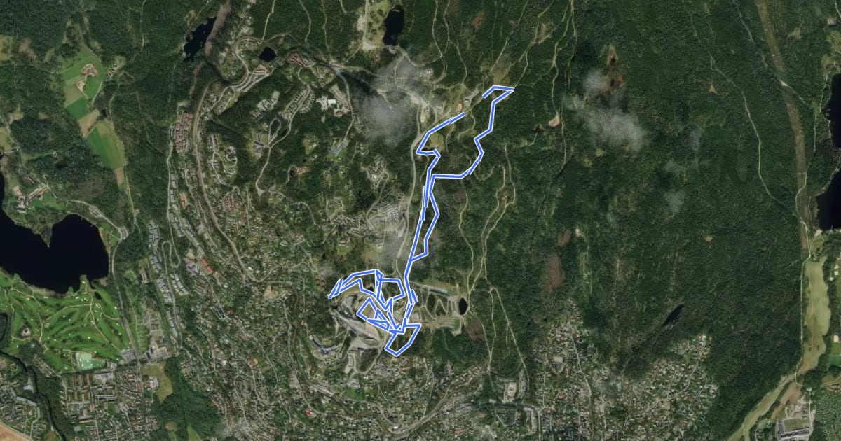 Маршрут Holmenkollen 50km: 8.3km (VM2011) на спутниковом снимке