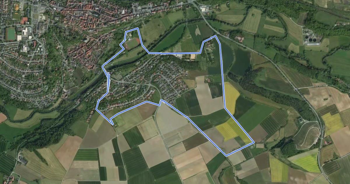 Маршрут Holsterburg Rundwanderweg на спутниковом снимке