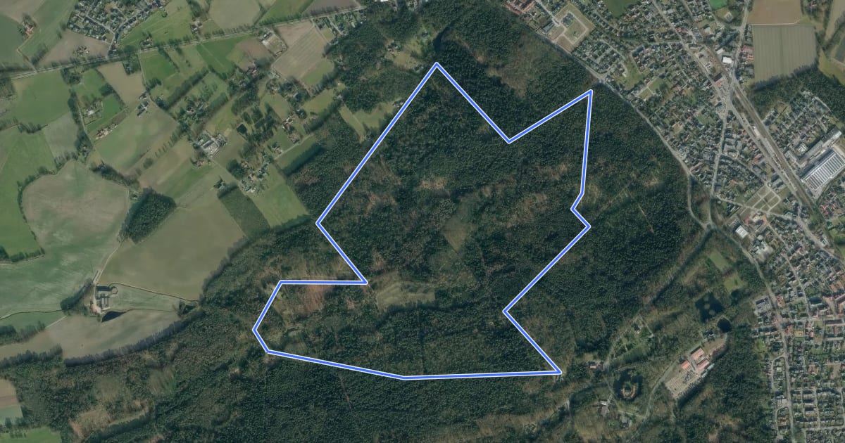 Маршрут Holter Waldweg на спутниковом снимке
