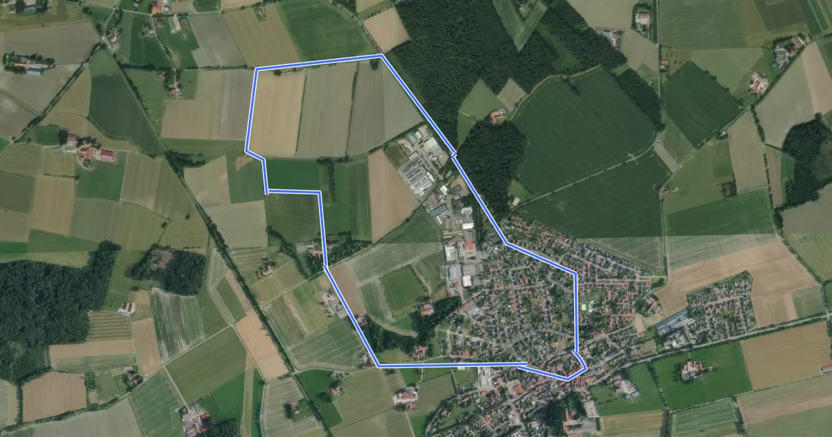 Маршрут Holtwick Rundweg H1 на спутниковом снимке