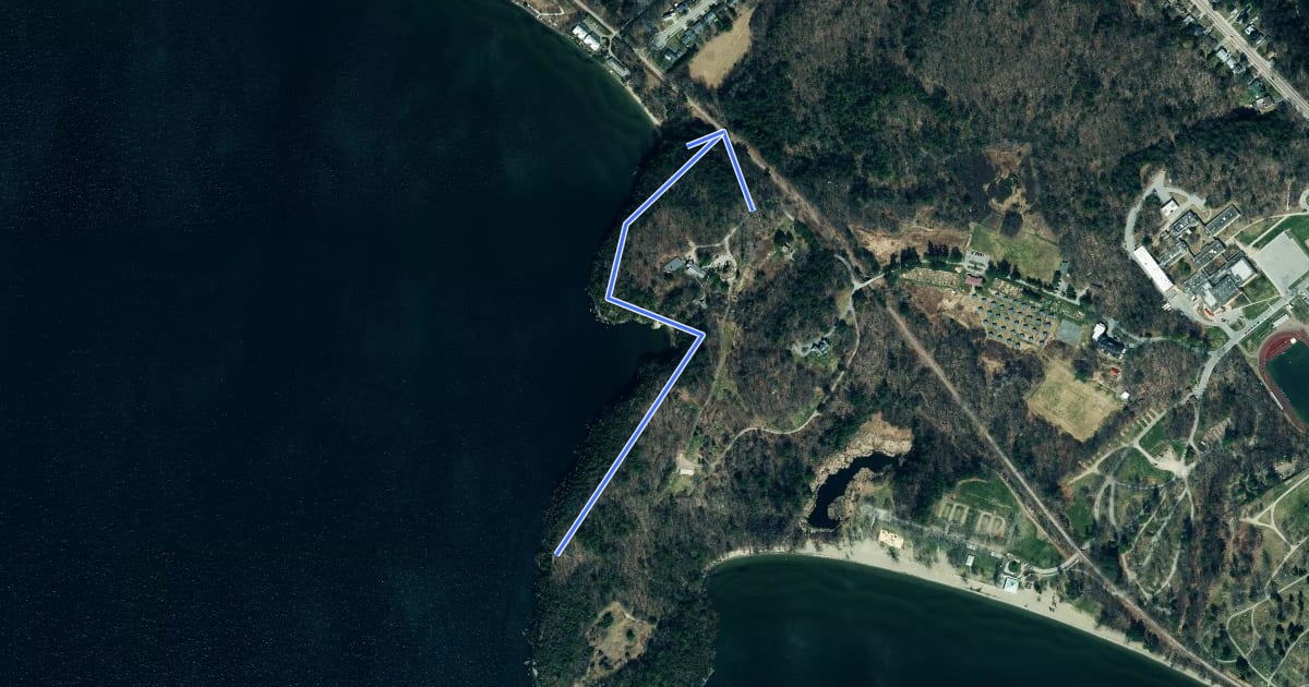 Маршрут Holy Trinity Trail на спутниковом снимке