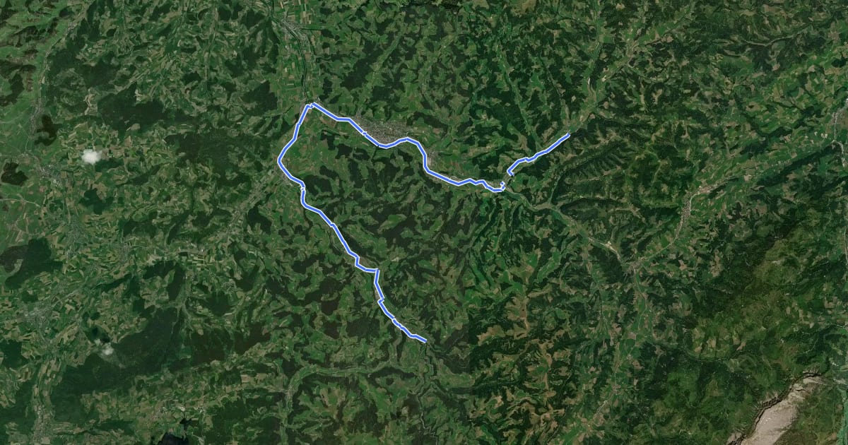 Маршрут Holzbrückenweg на спутниковом снимке