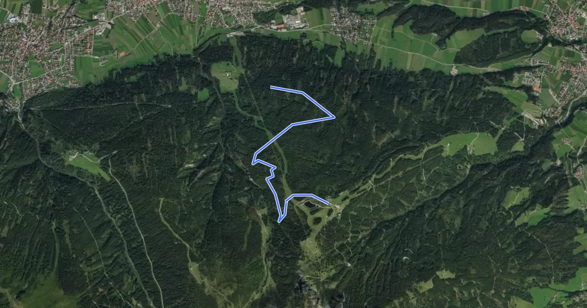 Маршрут Holzerweg на спутниковом снимке
