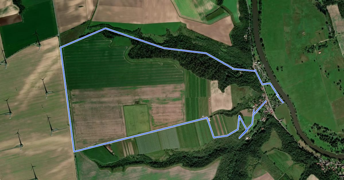 Маршрут Holzgrundweg W 5.15 на спутниковом снимке