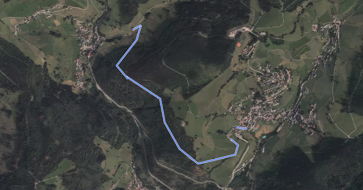 Маршрут Holzschlagbachtal - Todtnauberg Sternen на спутниковом снимке