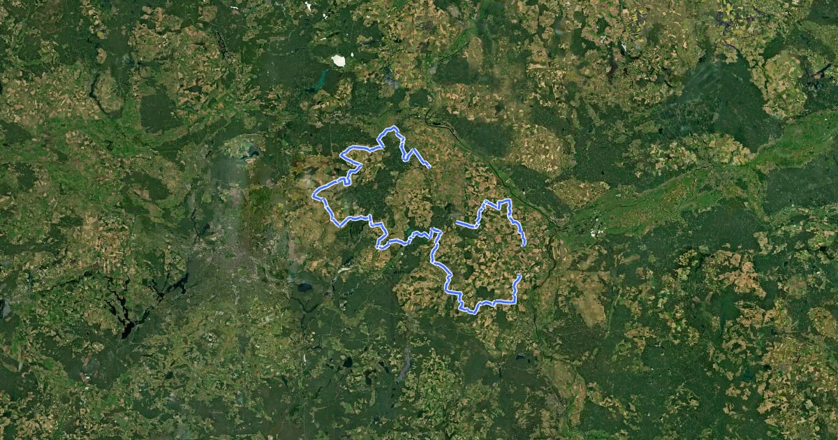 Маршрут Holzweg на спутниковом снимке
