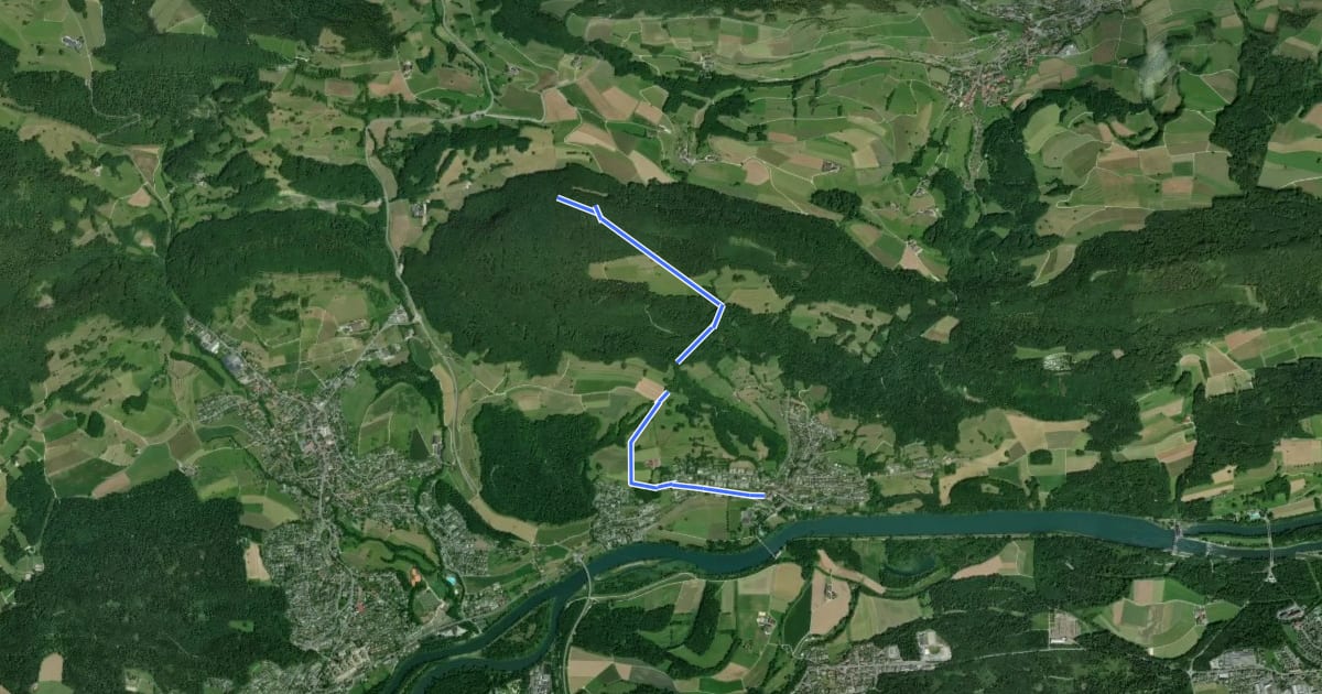 Маршрут Hombergegg - Biberstein на спутниковом снимке