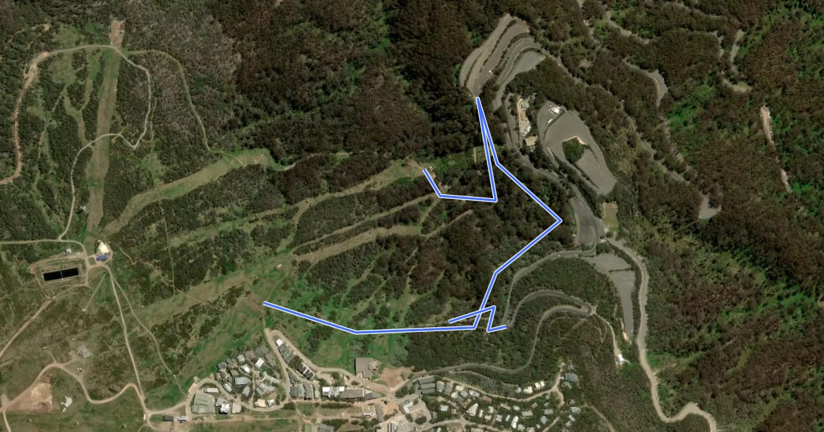 Маршрут Home Trail на спутниковом снимке