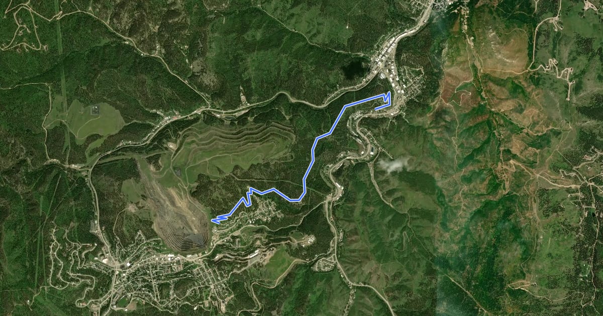 Маршрут Homestake Trail на спутниковом снимке