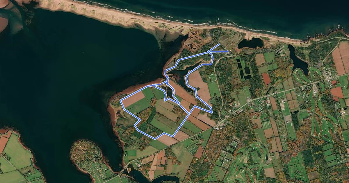 Маршрут Homestead Trail на спутниковом снимке