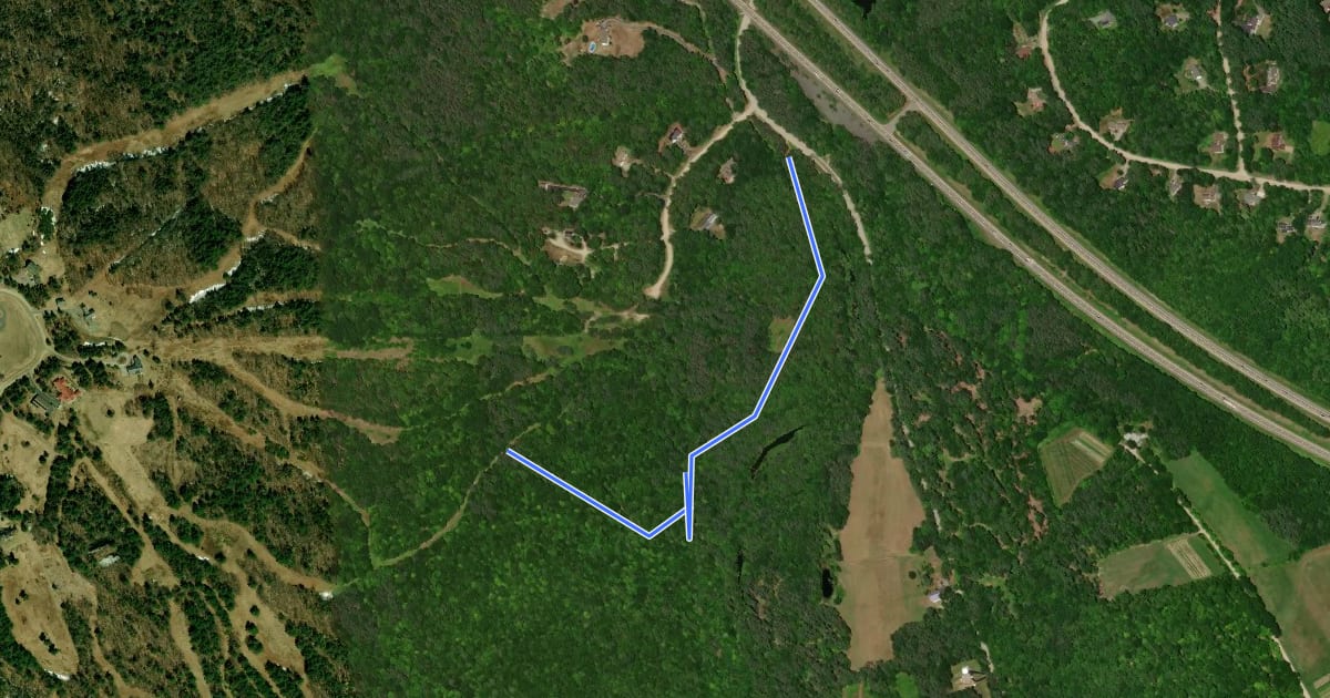 Маршрут Hominy Pot Trail на спутниковом снимке