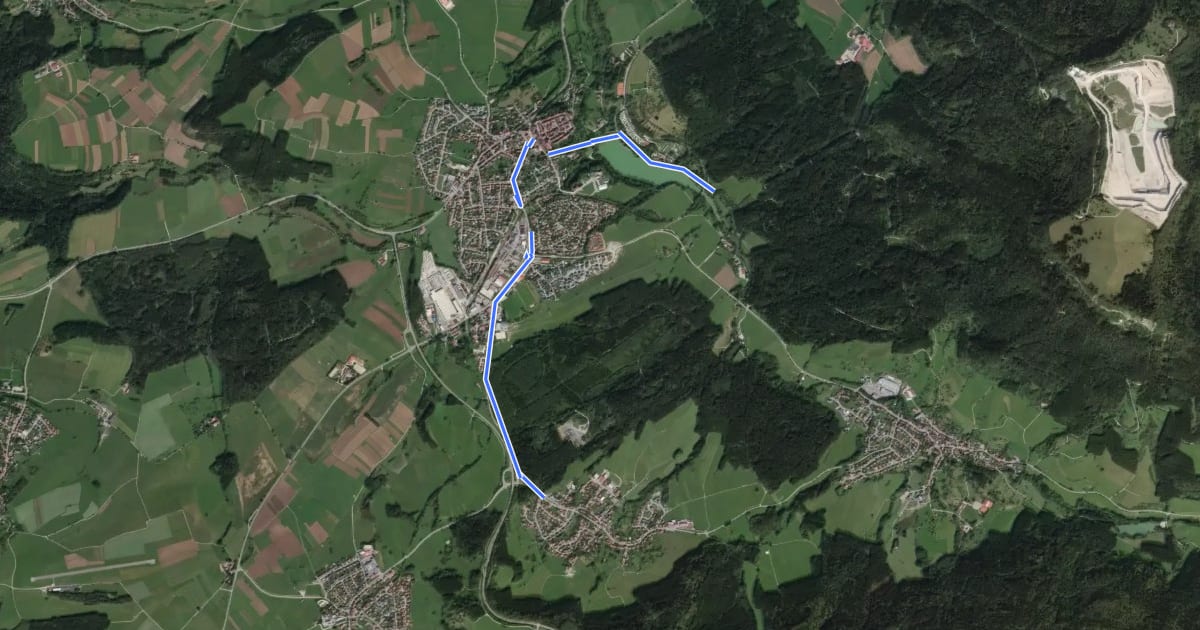 Маршрут Honauweg на спутниковом снимке