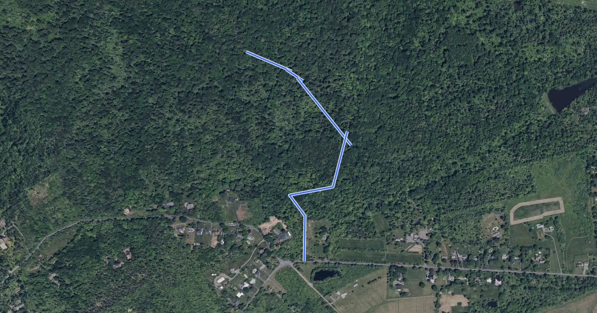 Маршрут Honey Hollow Trail на спутниковом снимке