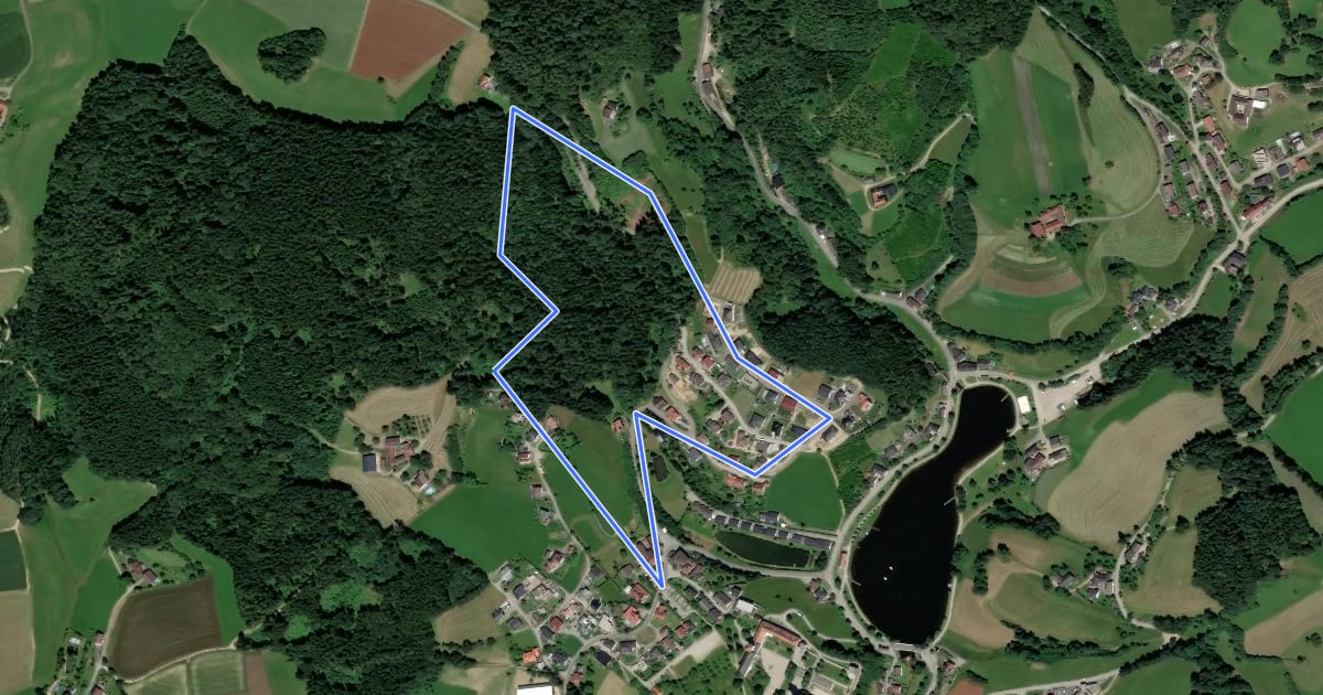 Маршрут Honigschleuderweg на спутниковом снимке