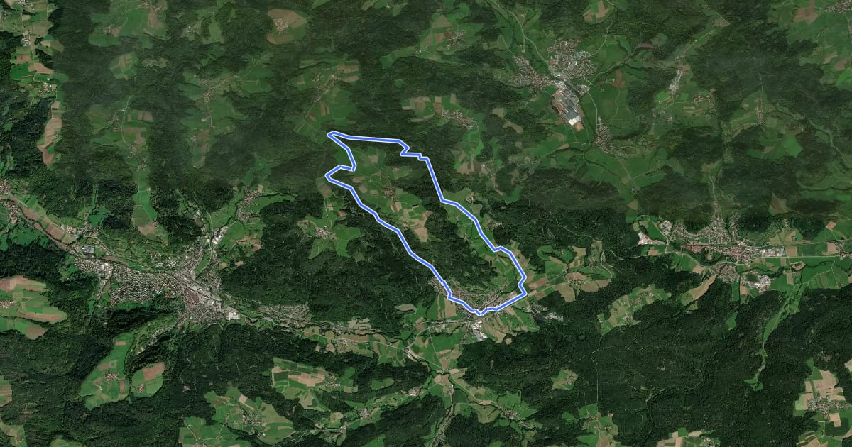 Маршрут Honigtäle Tour на спутниковом снимке