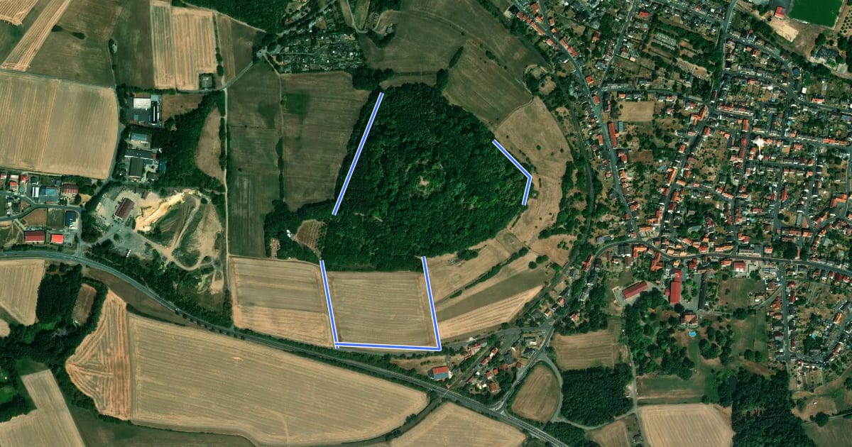 Маршрут Hoof, Rundweg 1 на спутниковом снимке