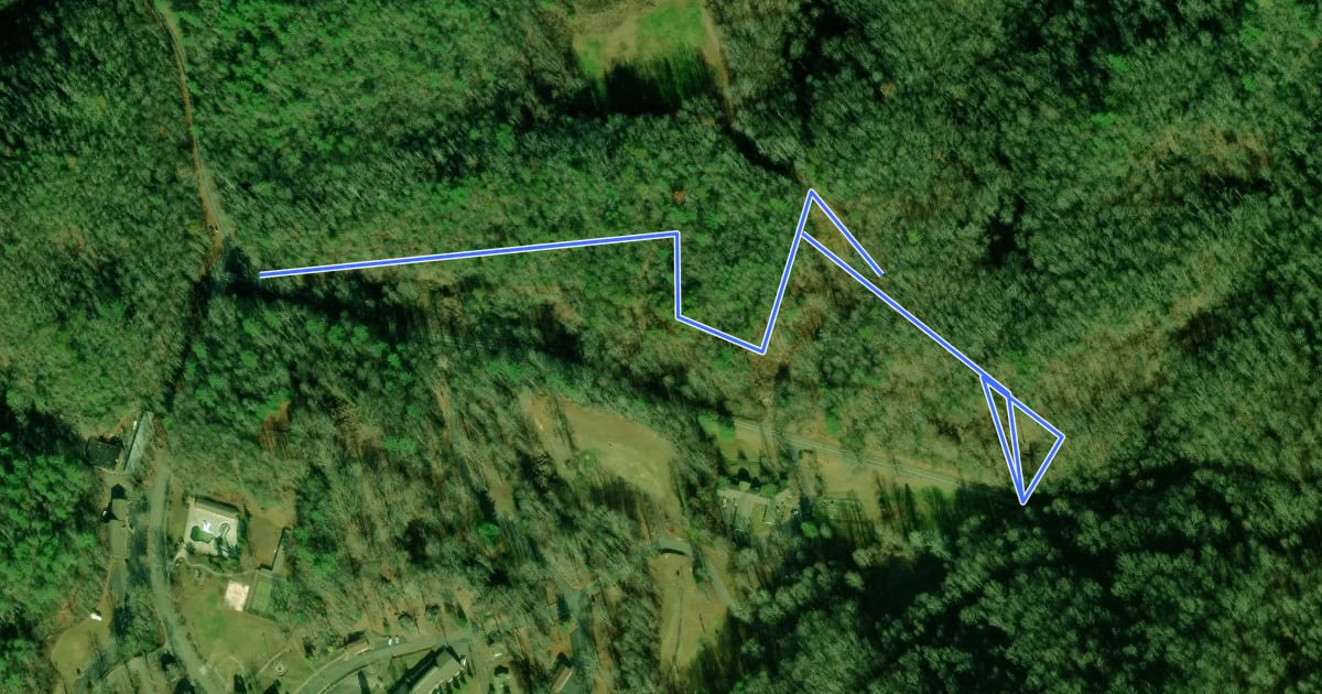 Маршрут Hoor Hollow Trail на спутниковом снимке