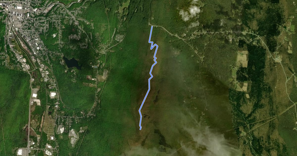 Маршрут Hoosic Ridge Trail на спутниковом снимке