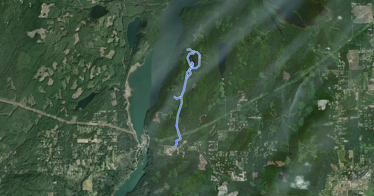 Маршрут Hoover Lake Trail на спутниковом снимке