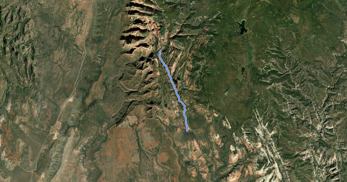 Маршрут Hop Valley Trail на спутниковом снимке