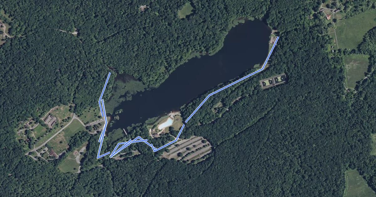 Маршрут Hopewell Lake Loop на спутниковом снимке