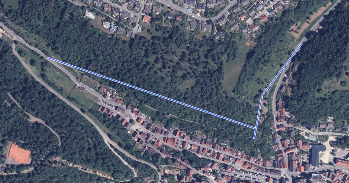 Маршрут Horb Kugler Hang - Horb Ringmauerweg на спутниковом снимке