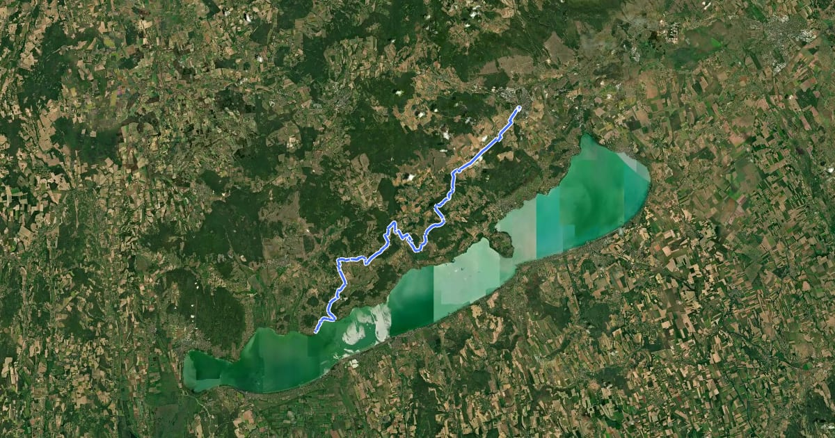 Маршрут Horizont kerékpáros útvonal (22. Veszprém-Badacsony) на спутниковом снимке