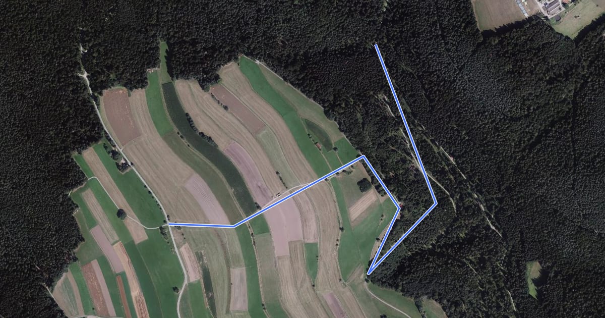 Маршрут Hornberg Hufenweg - Wäschbrunnen на спутниковом снимке