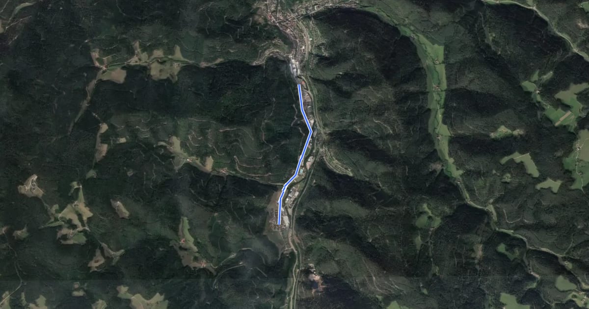 Маршрут Hornberg Tunnelausgang Süd - Niederwasser Dorf на спутниковом снимке
