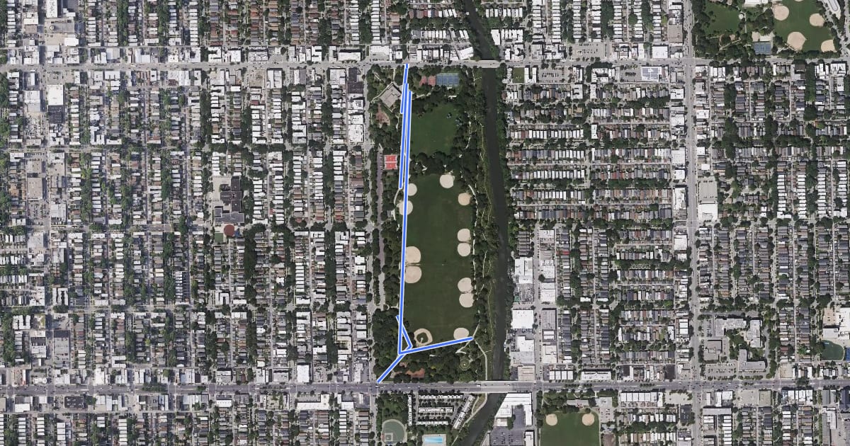 Маршрут Horner Park на спутниковом снимке