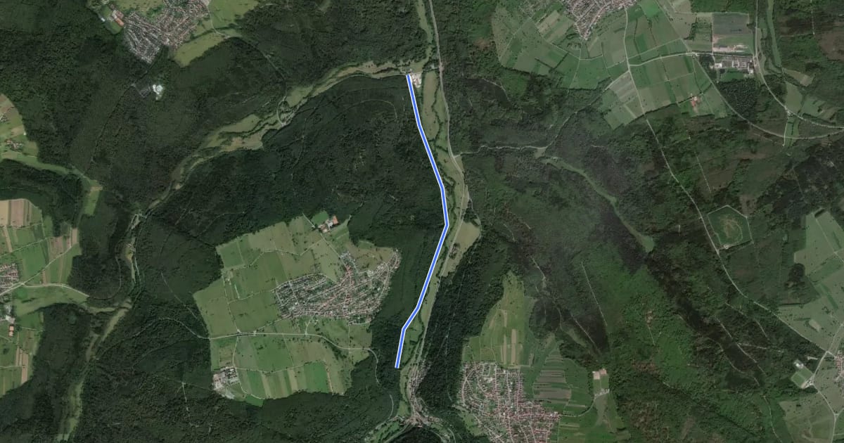 Маршрут Hornkopf - Vorderer Zellerberg на спутниковом снимке
