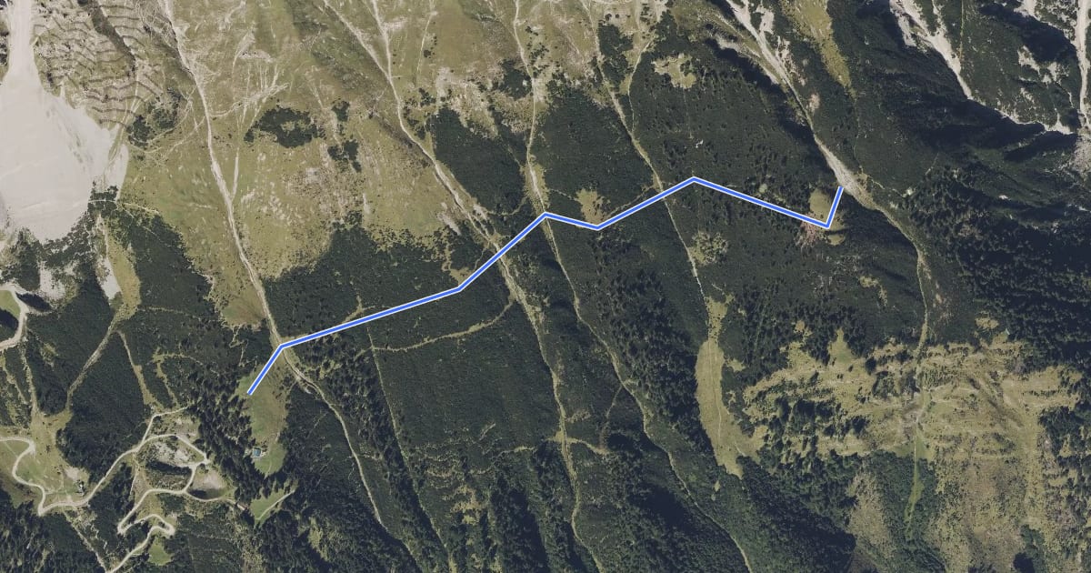 Маршрут Hornsteig на спутниковом снимке