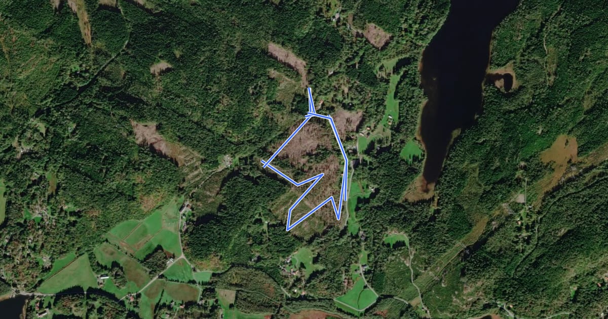 Маршрут Horred 2,5 km Elljusspår на спутниковом снимке