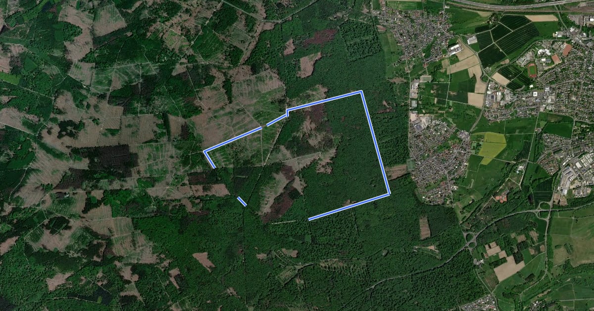 Маршрут Horresser Rundwanderweg H3 на спутниковом снимке