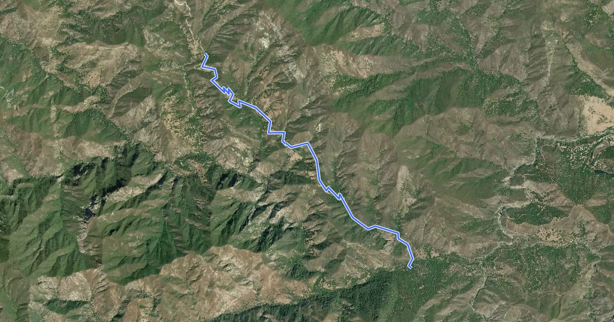 Маршрут Horse Pasture Trail на спутниковом снимке