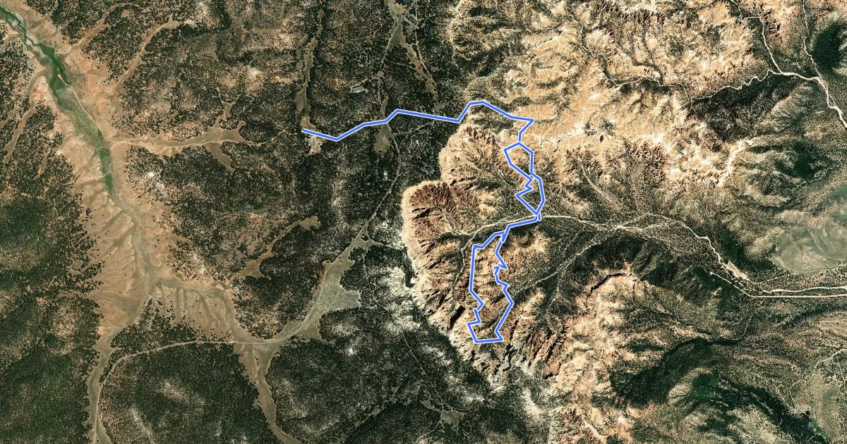 Маршрут Horse Trail Route на спутниковом снимке