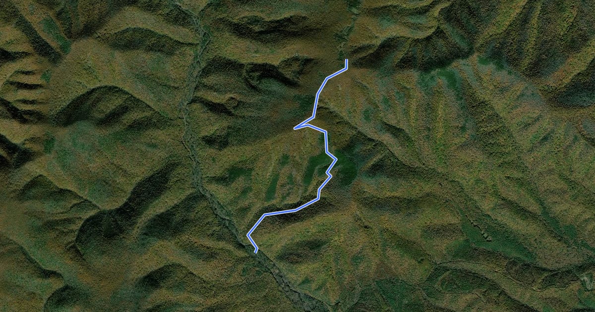 Маршрут Horse Trough Hollow на спутниковом снимке