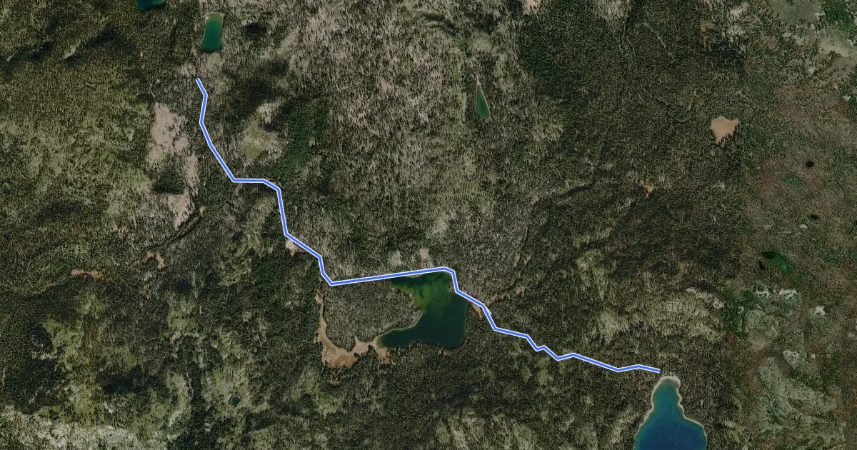 Маршрут Horseshoe Lake Trail на спутниковом снимке