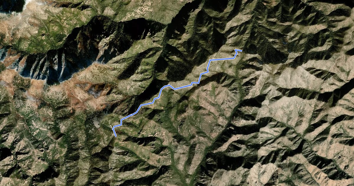 Маршрут Horseshoe Ridge Trail #282 на спутниковом снимке