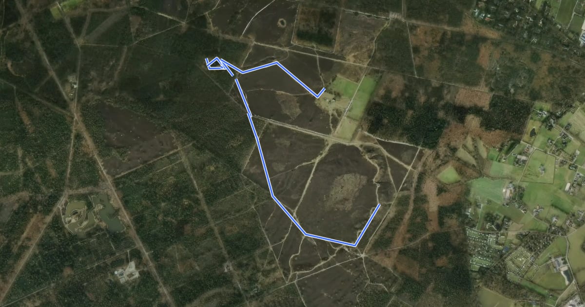 Маршрут Horsthoekerpad routeverlenger на спутниковом снимке