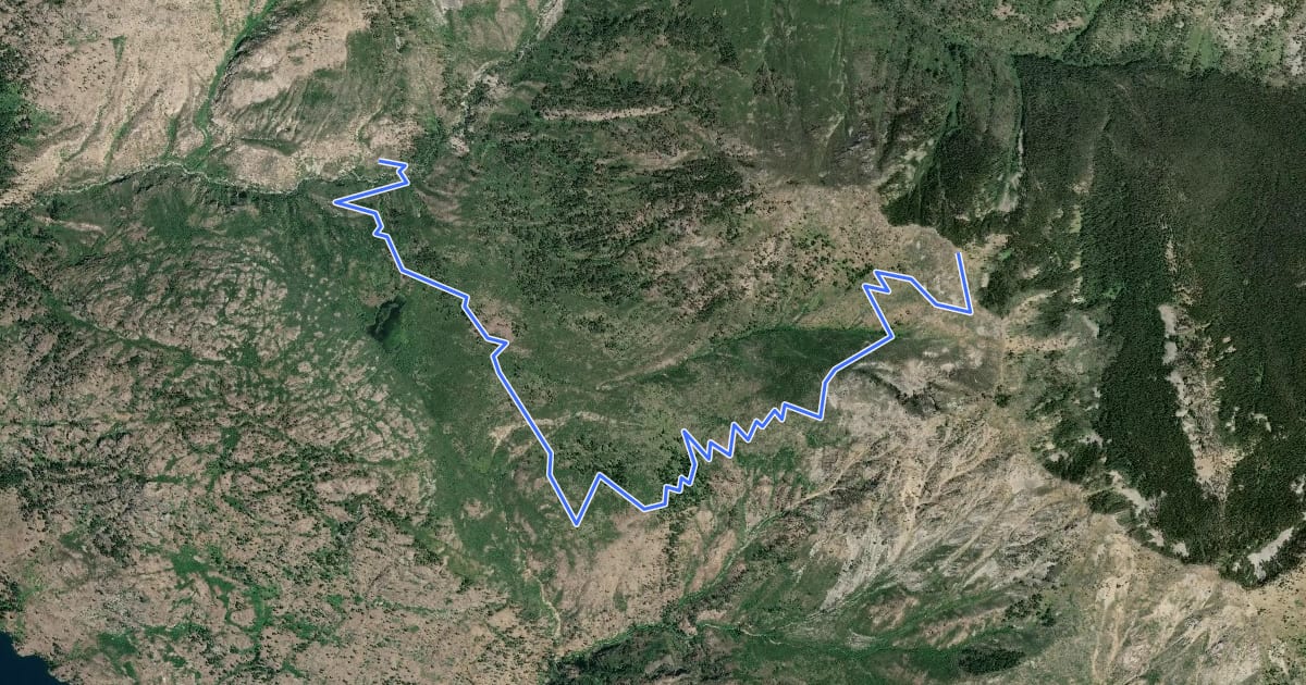 Маршрут Horton Butte Trail на спутниковом снимке