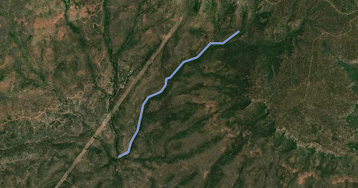 Маршрут Horton Creek Trail #285 на спутниковом снимке