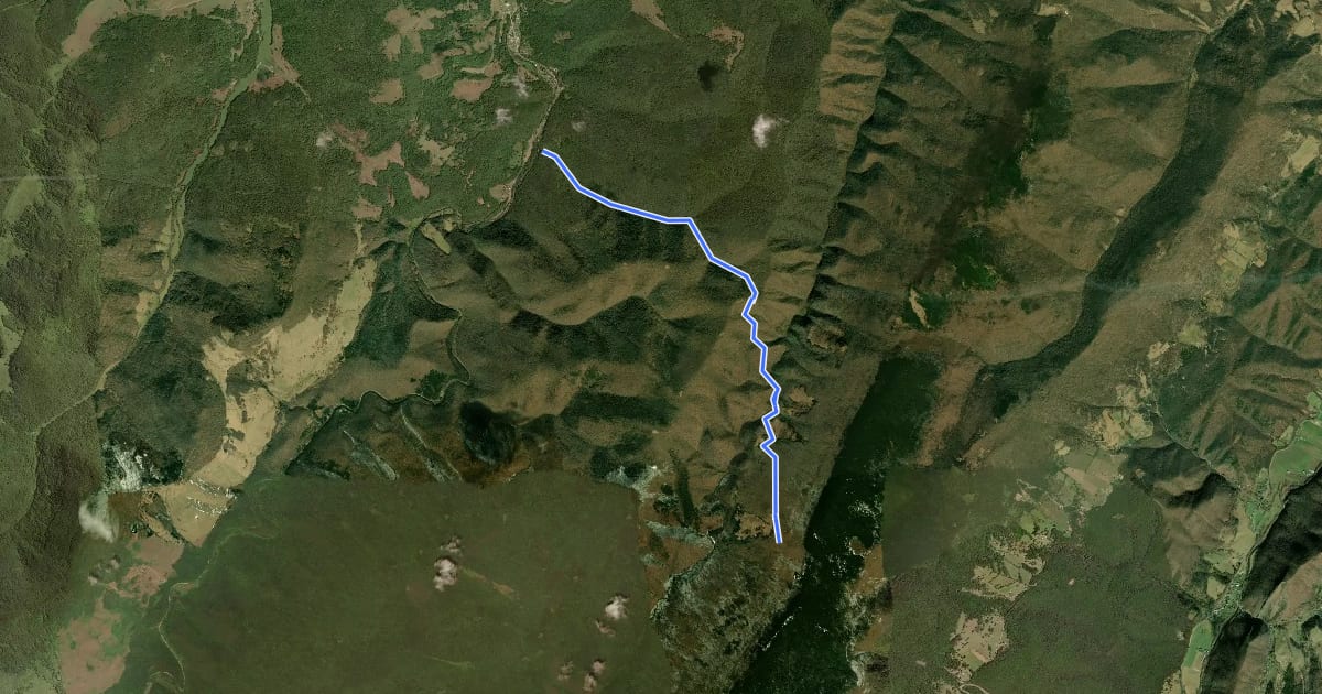Маршрут Horton Trail на спутниковом снимке