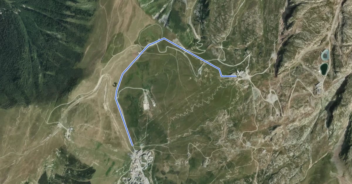 Маршрут Hot Road на спутниковом снимке