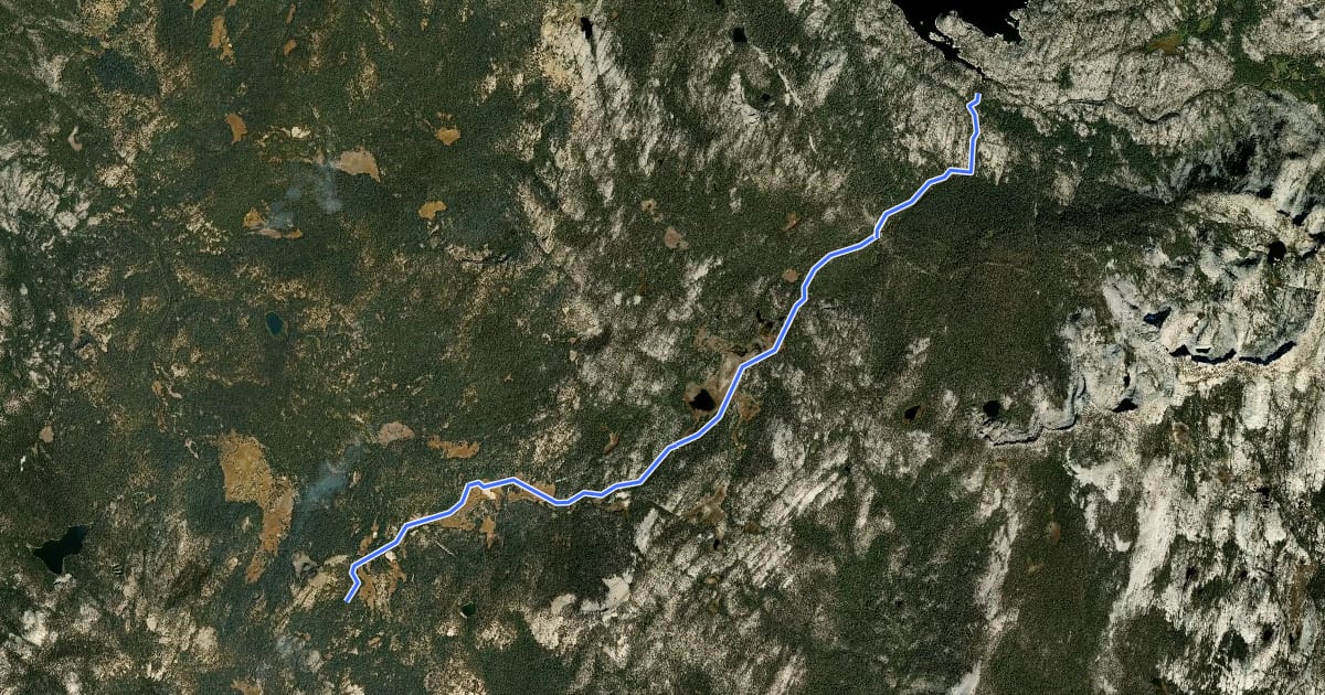 Маршрут Hot Springs Pass Trail на спутниковом снимке