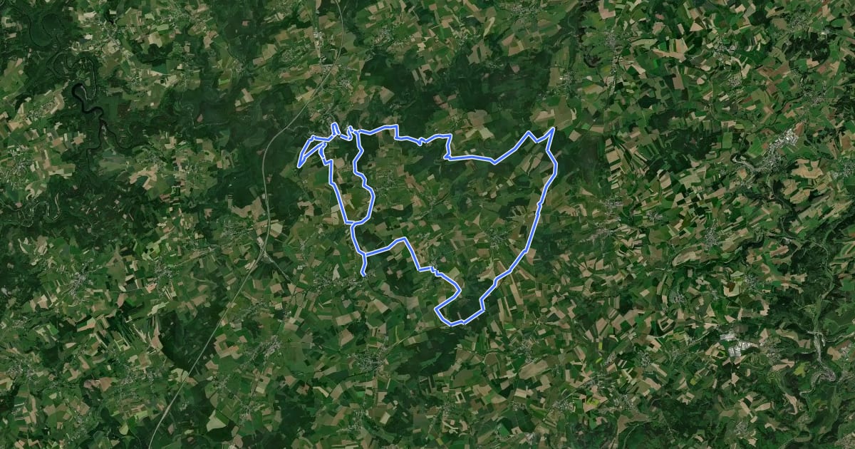 Маршрут Houffalize n° 4 на спутниковом снимке