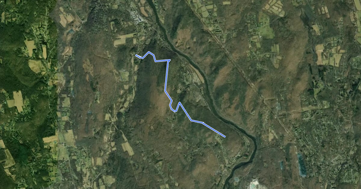 Маршрут Housatonic Range Trail на спутниковом снимке